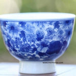 Jingdezhen Blue and White Porcelain Artisan Teacup Flower Bouquet