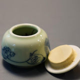 Celadon Lotus Zen Tea Canister