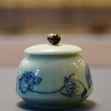 Celadon Lotus Zen Tea Canister
