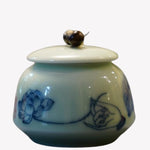 Celadon Lotus Zen Tea Canister