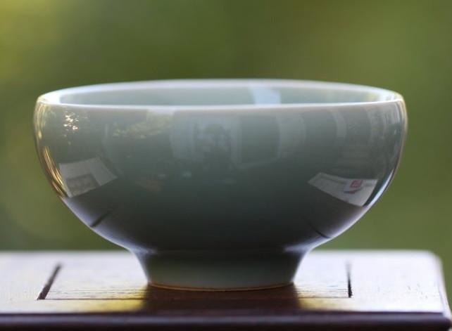 Celadon Tea Cup Geyao Kiln Longquan Qing Ci Heart Shape