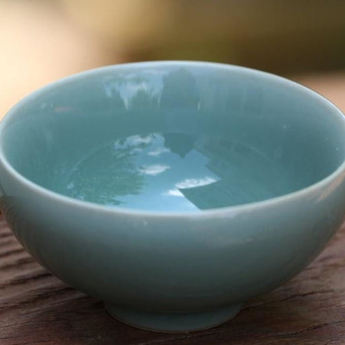 Celadon Tea Cup Geyao Kiln Longquan Qing Ci Heart Shape