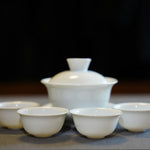 Essential White Porcelain Gaiwan and Gongfu Teacups Set