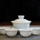 Essential White Porcelain Gaiwan and Gongfu Teacups Set