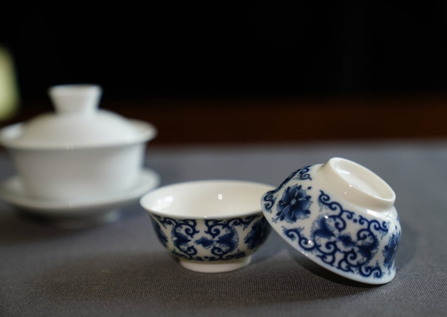 Essential White Porcelain Gaiwan and Gongfu Teacups Set