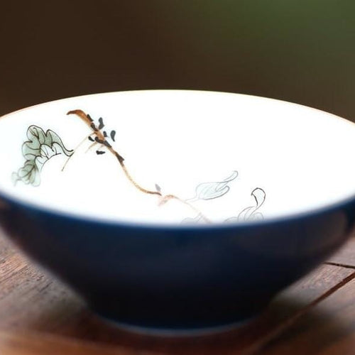 Jingdezhen Porcelain Teacup Deep Blue Glaze