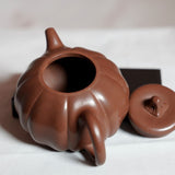 Geniune Yixing Zisha Purple Clay Teapot Classic Pumpkin Aged Lao Zi Ni