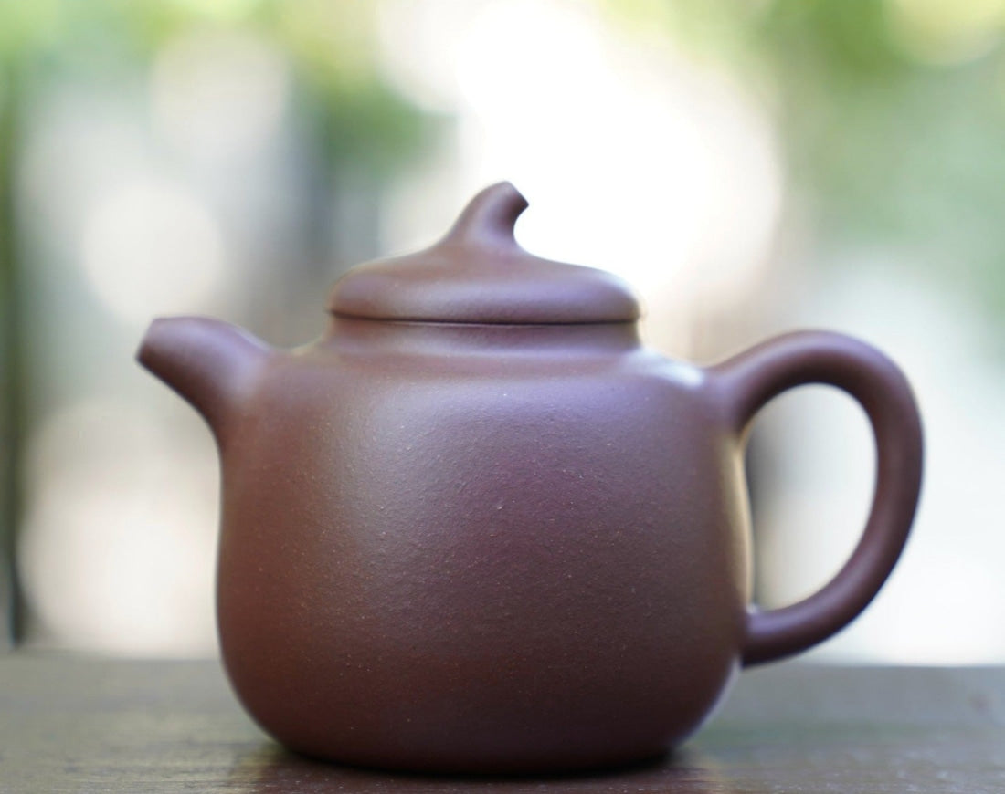 Genuine Yixing Zisha Purple Clay Teapot Eggplant Stem Qie Duan