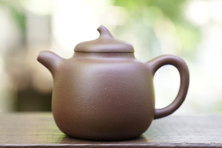 Tea Ware - Genuine Yixing Zisha Purple Clay Teapot Eggplant Stem Qie