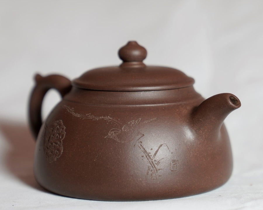 Tea Ware - Genuine Yixing Zisha Teapot Handcrafted - Classic Half