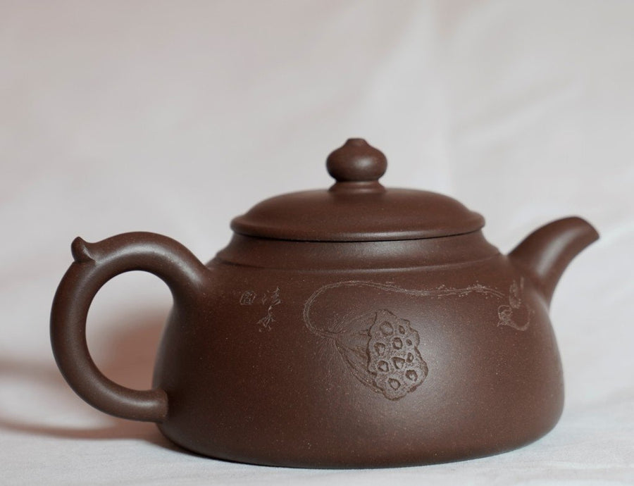 Tea Ware - Genuine Yixing Zisha Teapot Handcrafted - Classic Half