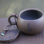 Jian Shui Purple Clay Hand-Carved Flower Lid Teapot