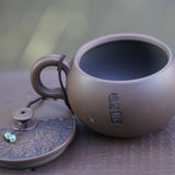 Jian Shui Purple Clay Hand-Carved Flower Lid Teapot