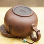 Jian Shui Purple Clay Hand-Carved Flower Lid Teapot