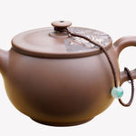 Jian Shui Purple Clay Hand-Carved Flower Lid Teapot