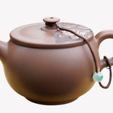 Jian Shui Purple Clay Hand-Carved Flower Lid Teapot