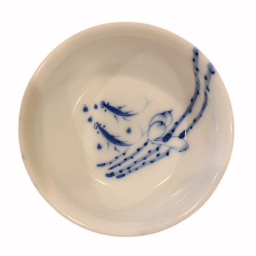 Jindezhen Blue and White Porcelain Fish and Lotus Tea Cup