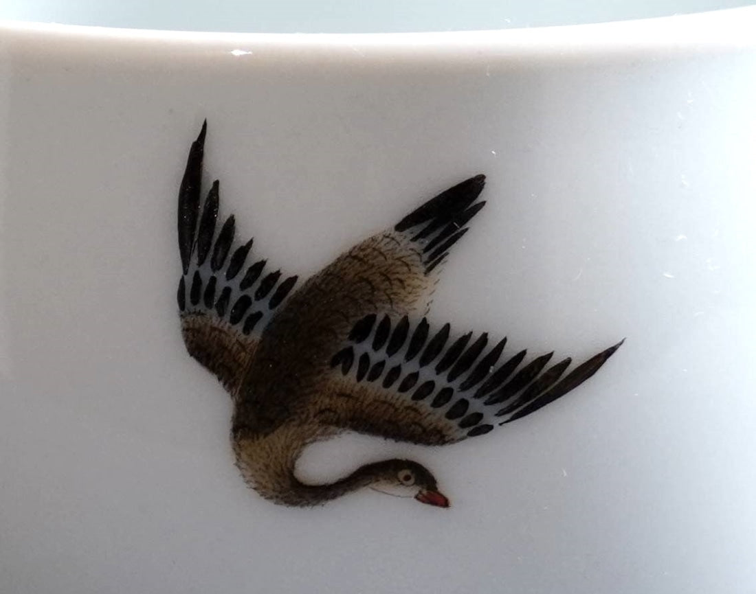 Jingdezhen Antique Porcelain Teacup Artisan Enamel Flying Goose