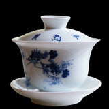 Jingdezhen Artisan Blue and White Porcelain Gaiwan Priceless Harmony
