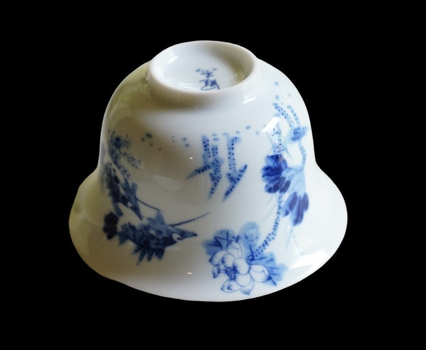 Jingdezhen Artisan Blue and White Porcelain Gaiwan Priceless Harmony