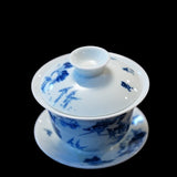 Jingdezhen Artisan Blue and White Porcelain Gaiwan Priceless Harmony