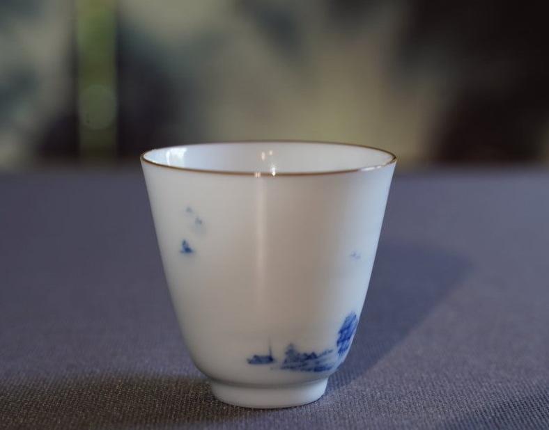 Tea Ware - Jingdezhen Artisan Blue and White Porcelain Landscape