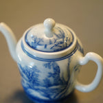 Jingdezhen Artisan Blue and White Porcelain Teapot Classic Snowing Landscape