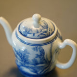 Jingdezhen Artisan Blue and White Porcelain Teapot Classic Snowing Landscape