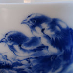 Jingdezhen Blue and White Porcelain Tea Bowl Wang Bu Style Birds