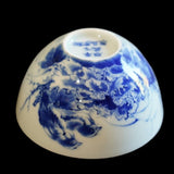 Jingdezhen Blue and White Porcelain Tea Bowl Wang Bu Style Birds