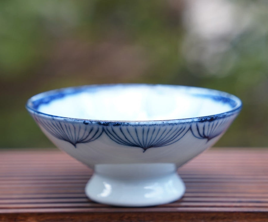 Jingdezhen Artisan Porcelain Teacup Bow Hat Motif Handmade