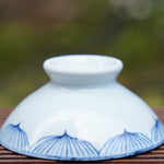 Jingdezhen Artisan Porcelain Teacup Bow Hat Motif Handmade