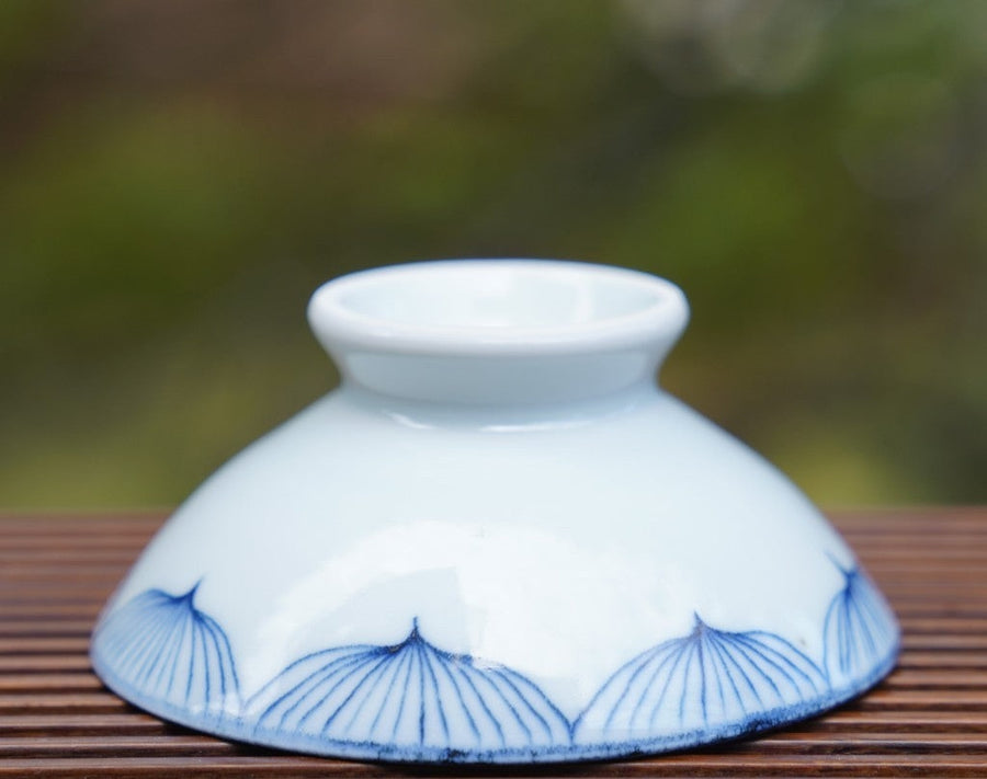 Jingdezhen Artisan Porcelain Teacup Bow Hat Motif Handmade