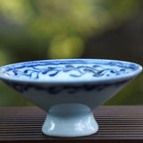 Jingdezhen Artisan Porcelain Teacup Bow Hat Motif Handmade
