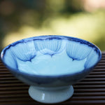 Jingdezhen Artisan Porcelain Teacup Bow Hat Motif Handmade