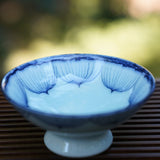 Jingdezhen Artisan Porcelain Teacup Bow Hat Motif Handmade