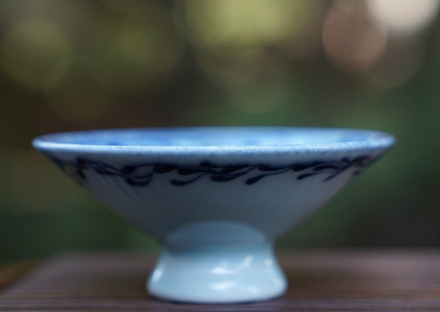 Jingdezhen Artisan Porcelain Teacup Bow Hat Motif Handmade