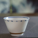 Jingdezhen Doucai Porcelain Gold Rim Teacup Autumn