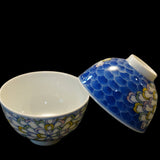 Jingdezhen Artisan Doucai Porcelain Peacock Feather Gaiwan Set