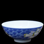 Jingdezhen Artisan Doucai Porcelain Peacock Feather Gaiwan Set