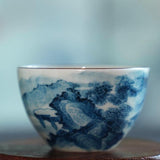 Jingdezhen Antique Porcelain Artisan Teacup Mountain Water Elaborate Painting
