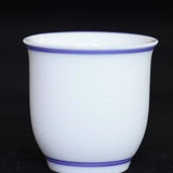 Jingdezhen Blue and White Fine Porcelain Classic Double Line Gaiwan Set
