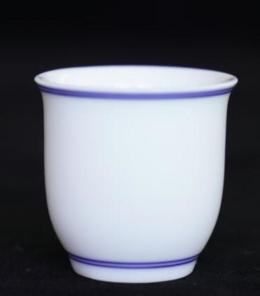 Jingdezhen Blue and White Fine Porcelain Classic Double Line Gaiwan Set
