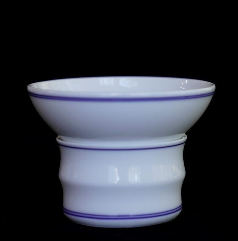 Jingdezhen Blue and White Fine Porcelain Classic Double Line Gaiwan Set