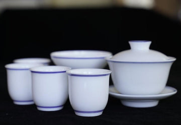 Tea Ware - Jingdezhen Blue and White Fine Porcelain Classic Double