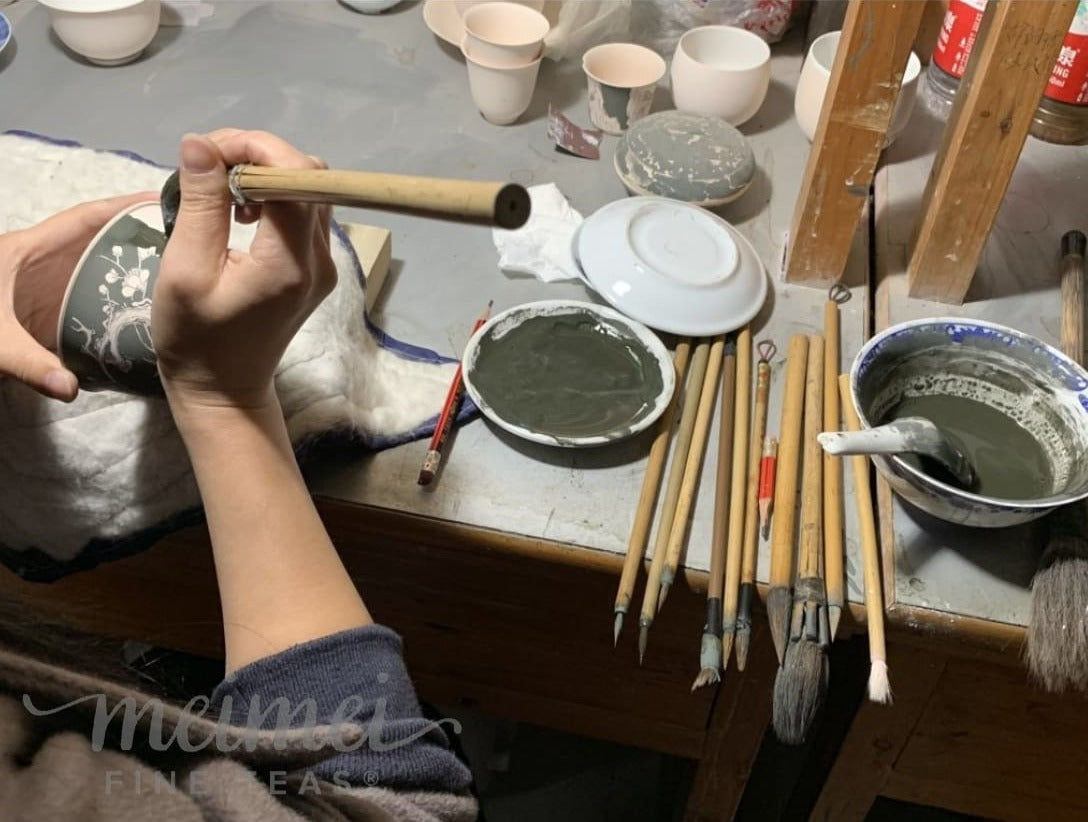 Jingdezhen Blue and White Porcelain Artisan Plum Blossom Teacup