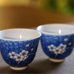 Jingdezhen Blue and White Porcelain Artisan Plum Blossom Teacup