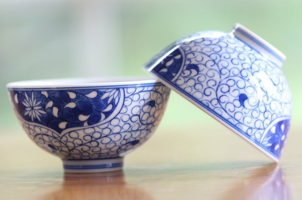 Jingdezhen Blue and White Porcelain Artisan Teacup Classic Heart-shaped