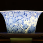 Jingdezhen Blue and White Porcelain Gaiwan Ice Crackle Glaze