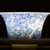 Jingdezhen Blue and White Porcelain Gaiwan Ice Crackle Glaze